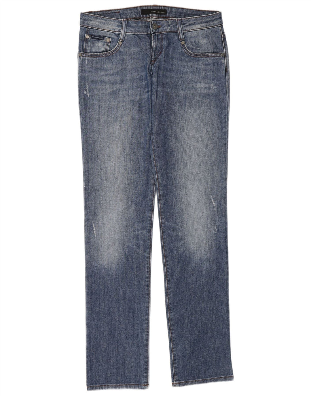 Calvin Klein Jean Slim Femme W29 L33 Bleu Coton