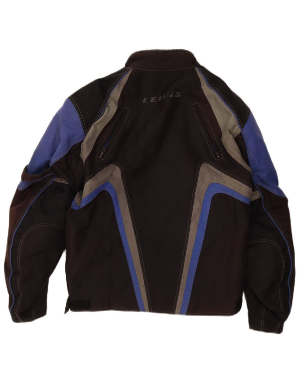 Lewis Veste Graphic Racer pour homme UK 38 Medium Noir Colorblock Nylon