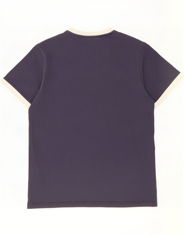 Ellesse Homme T-Shirt Top Large Bleu Marine Coton