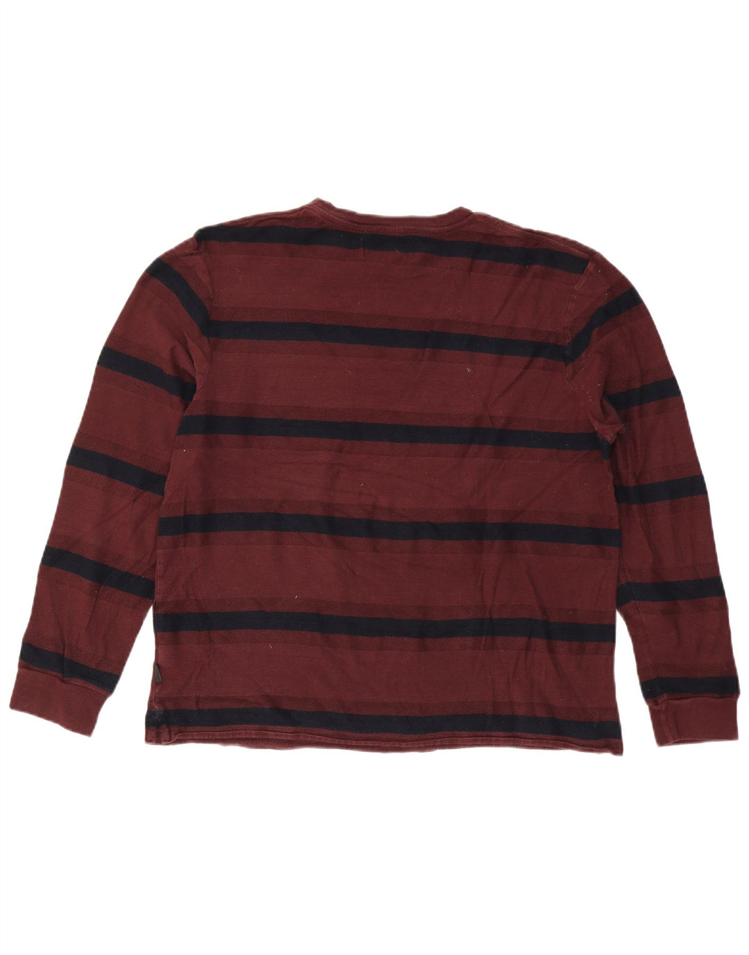 Marks & Spencer Haut à manches longues pour homme en coton rayé bordeaux