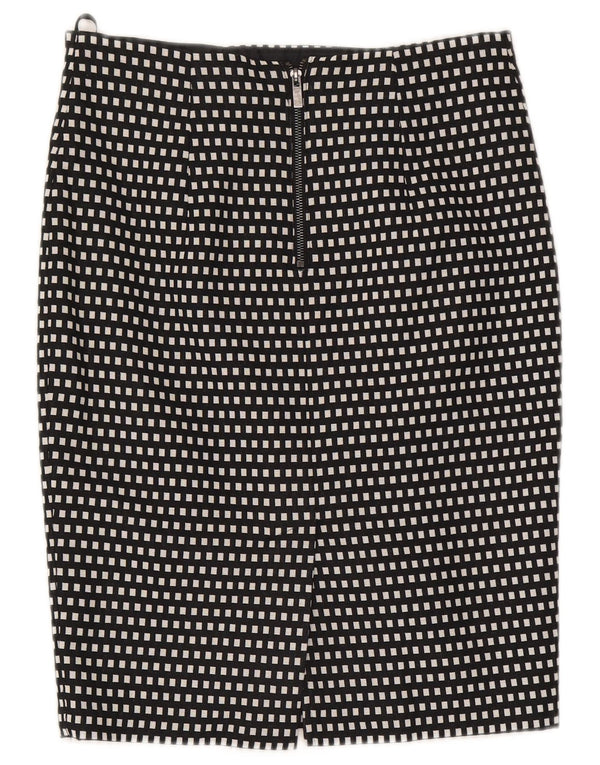 Marks & Spencer Jupe crayon pour femme UK 10 Small W30 Bleu marine géométrique