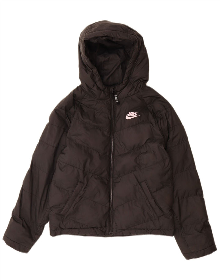 Veste matelassée à capuche Nike garçon 10-11 ans noir moyen polyester