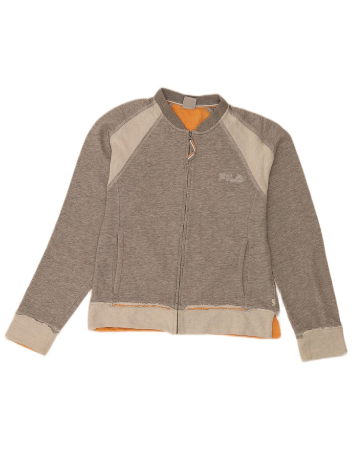 Fila Veste de survêtement pour femme IT 44 Gris moyen Colourblock Sports