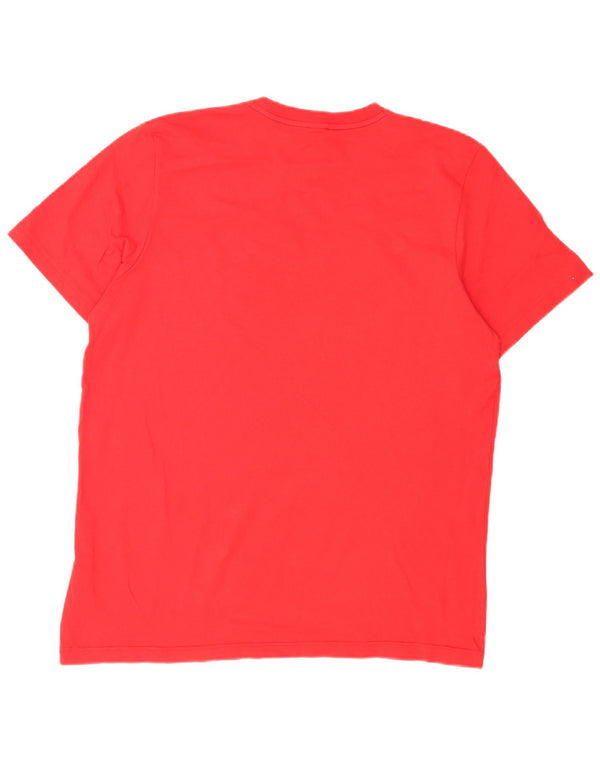 Adidas Mens Graphic T-Shirt Top XL Rouge Coton