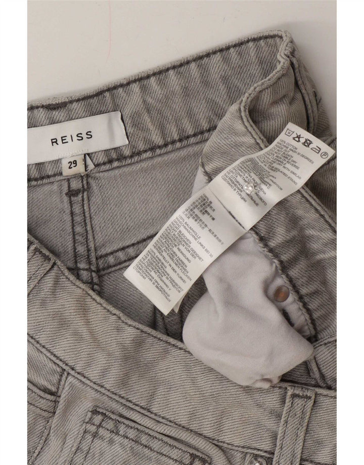 Reiss Femme Capri Jeans W29 L21 Gris Coton