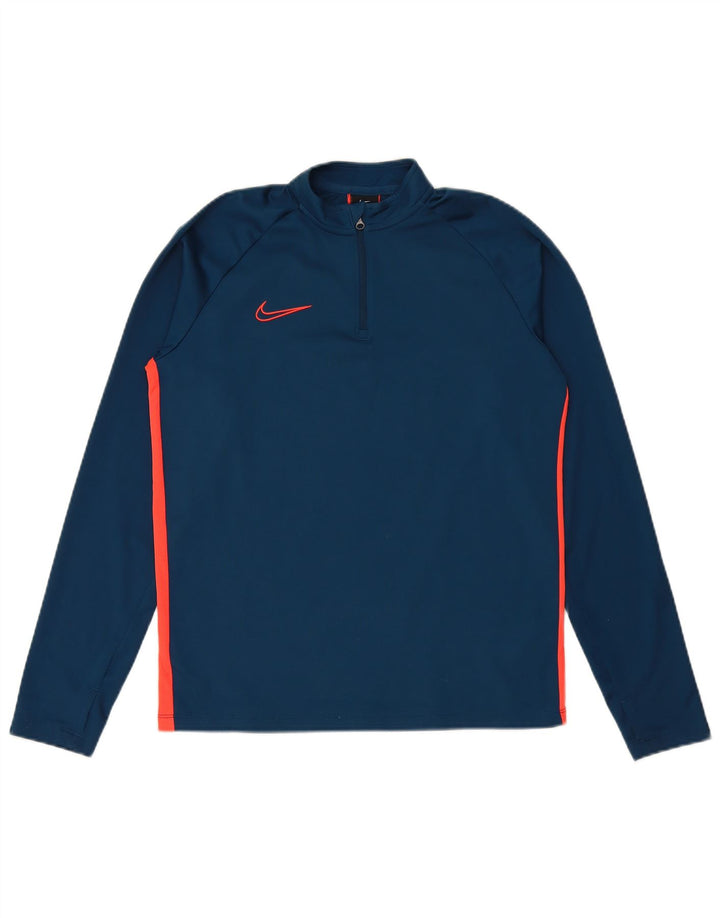 NIKE Haut de survêtement pull-over pour garçon 15-16 ans XL Bleu marine Polyester