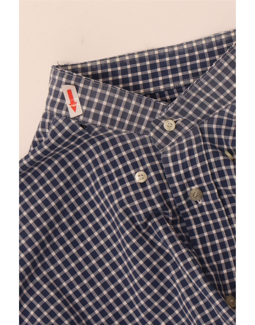 Lacoste Chemise Homme Taille 41 Grand Vichy Bleu Marine