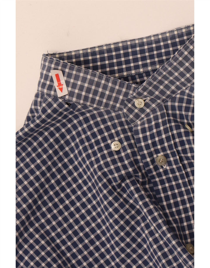 Lacoste Chemise Homme Taille 41 Grand Vichy Bleu Marine