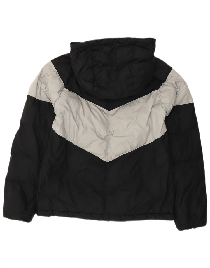 Nike Veste matelassée à capuche pour garçon 13-14 ans XL Noir Colorblock Polyester