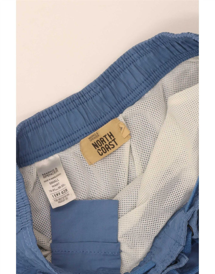 Marks & Spencer Short de bain cargo pour homme Petit bleu Polyester