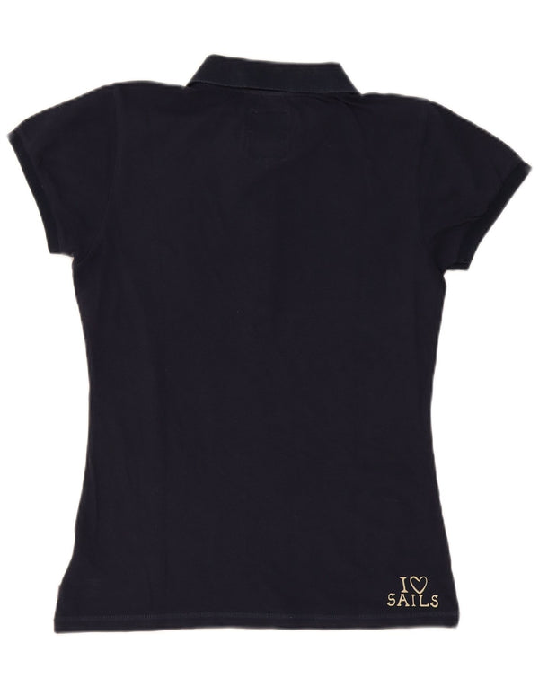 North Sails Polo graphique pour femme UK 14 Large Bleu marine
