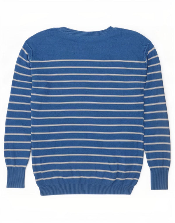 Fat Face Pull surdimensionné à col bateau pour femme UK 10 Petit Bleu Rayé