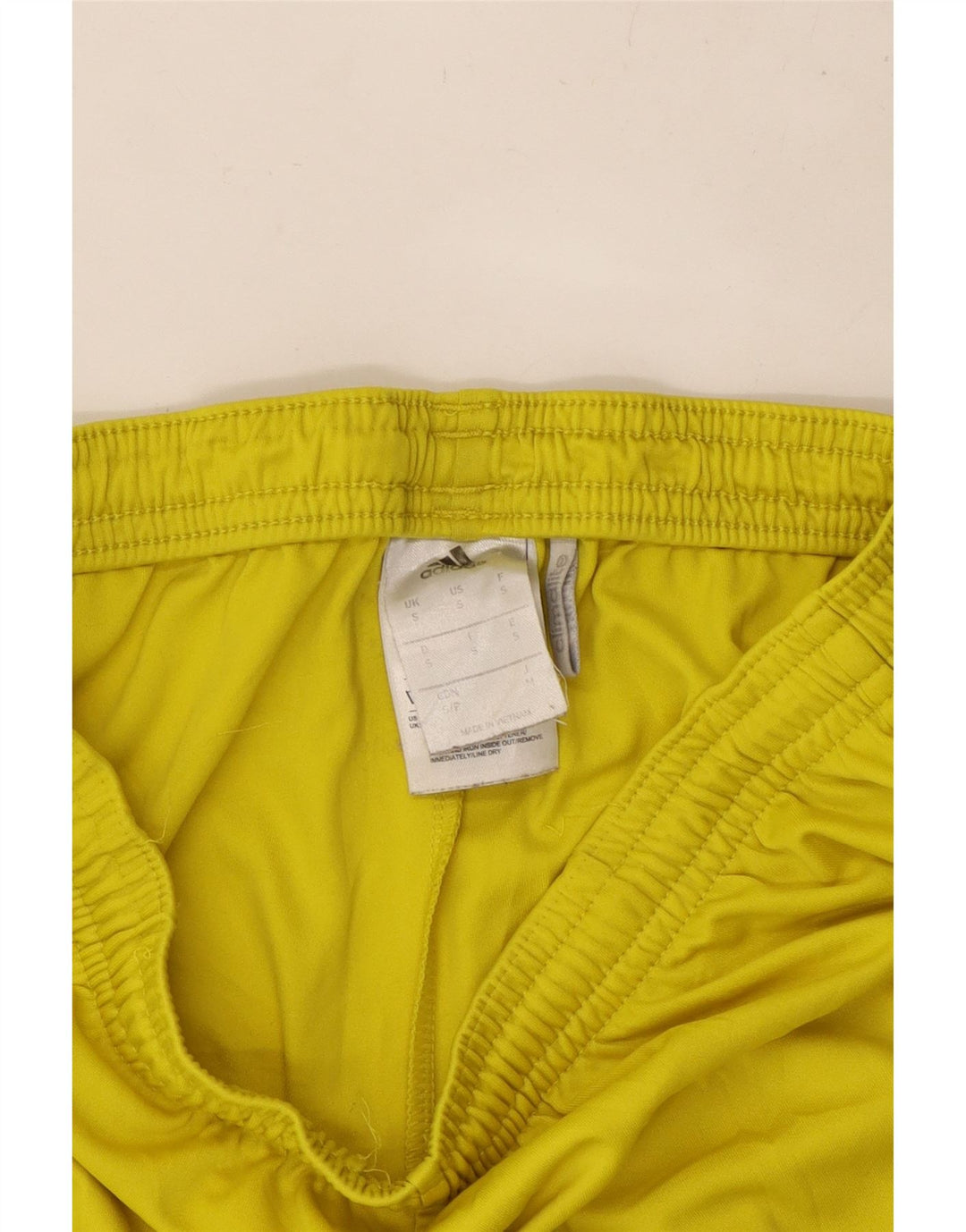ADIDAS Short de sport Climalite pour hommes, petit, jaune, polyester