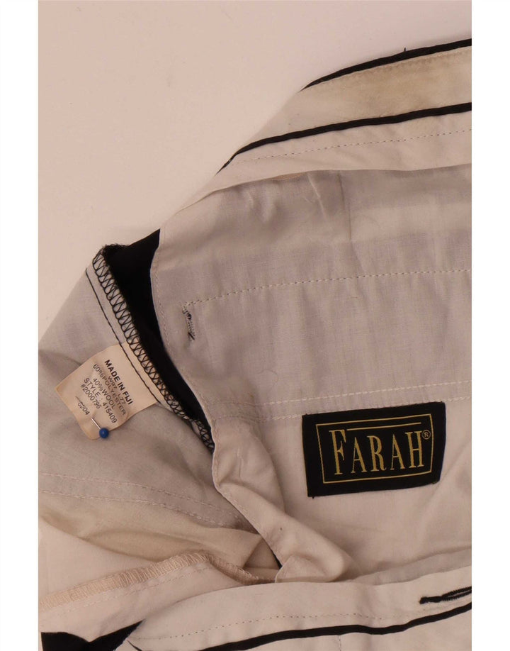 Farah Pantalon de costume pour homme W38 L30 Noir Polyester