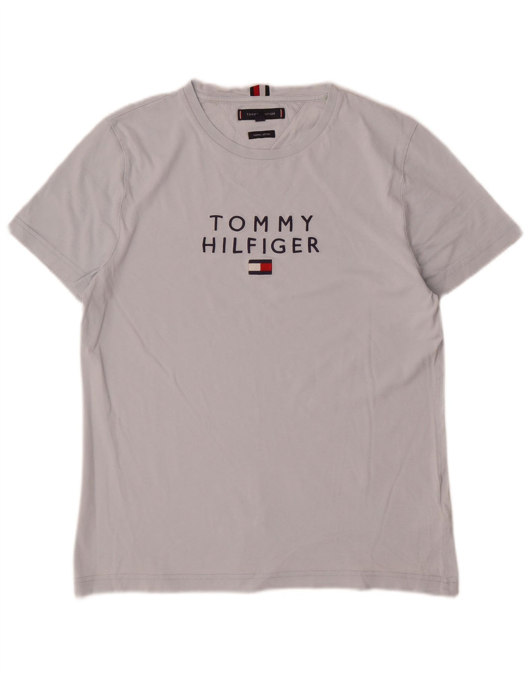 Tommy Hilfiger T-Shirt Graphique Homme Gris Moyen Coton