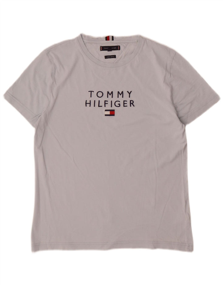 Tommy Hilfiger T-Shirt Graphique Homme Gris Moyen Coton