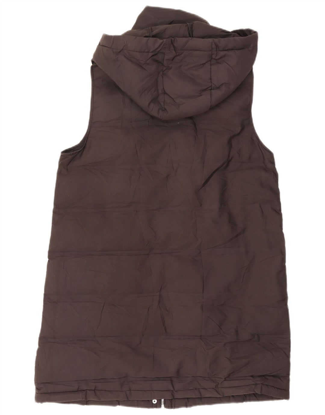 Zara Gilet rembourré à capuche pour femme UK 14 Medium Noir