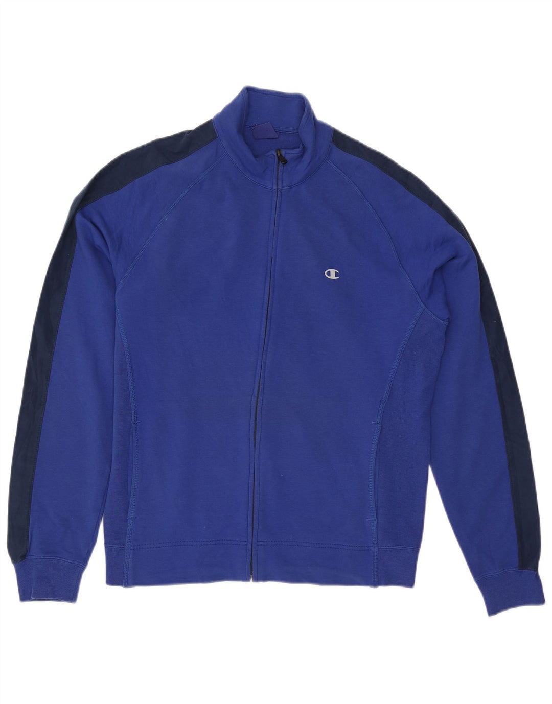 Champion Veste de survêtement pour homme en coton color block Bleu Taille L