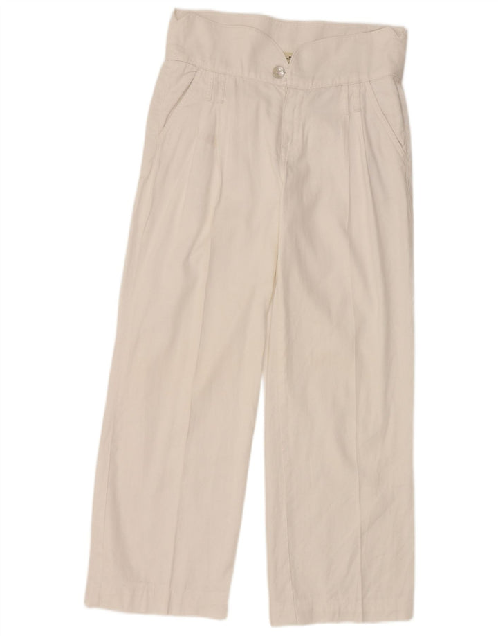MASSIMO DUTTI Pantalon Chino Pegged Femme W30 L27 Blanc