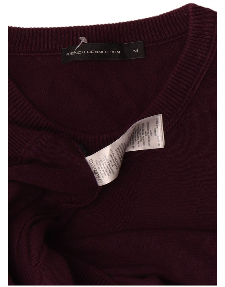French Connection Pull Col Ras du Cou Homme Bordeaux Moyen Coton