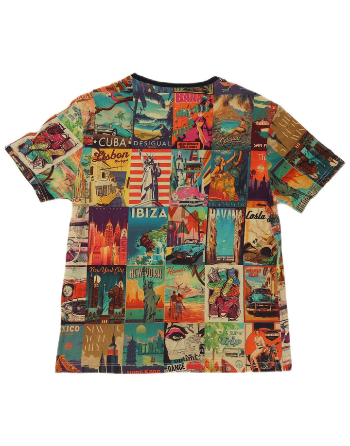 Desigual T-Shirt Graphique Haut Petit Patchwork Multicolore Homme