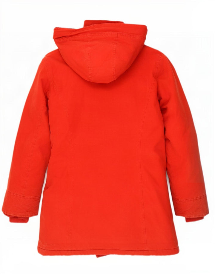 Woolrich Veste matelassée à capuche pour femme UK 14 Coton rouge moyen