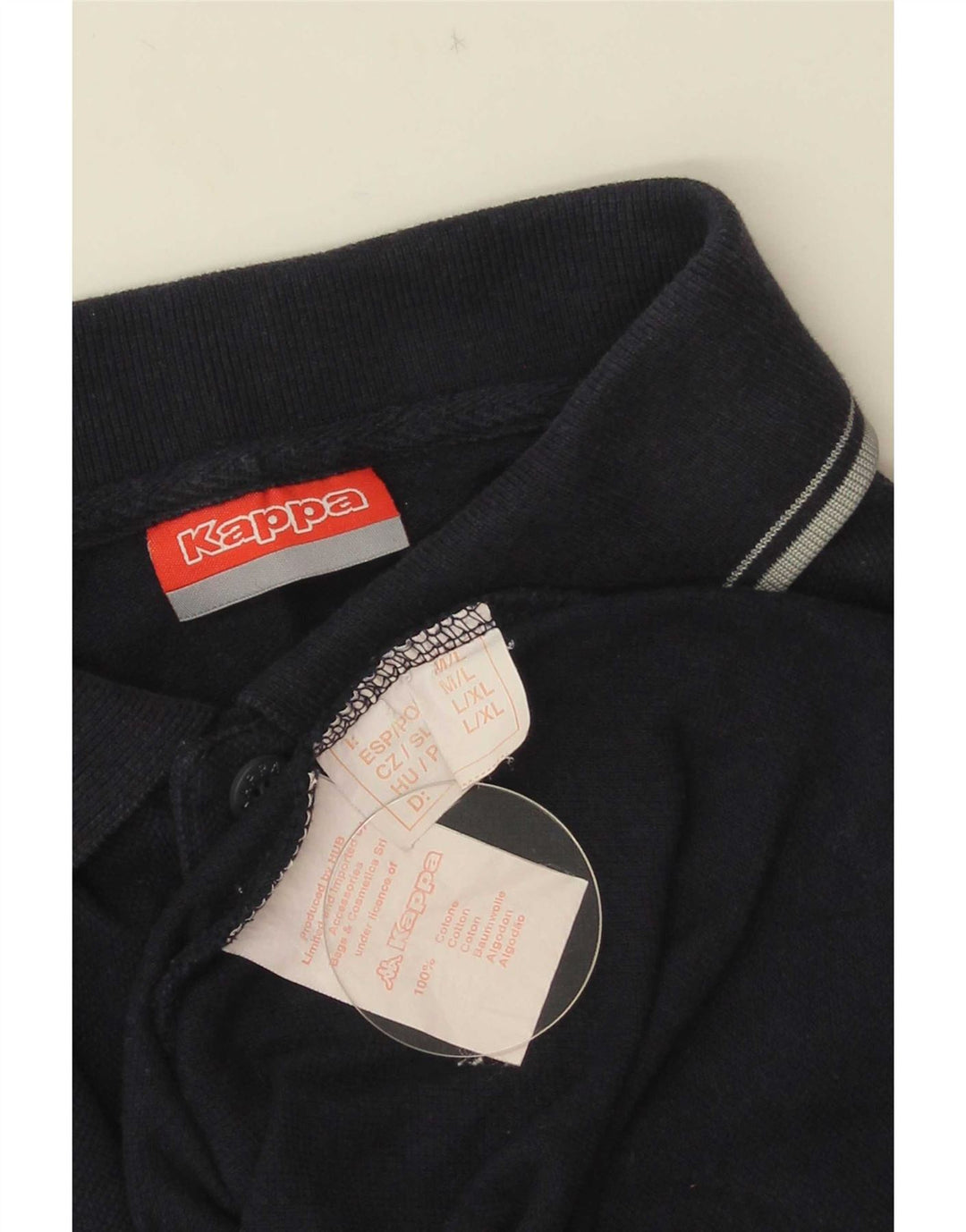 Kappa Polo Homme Bleu Marine Moyen Coton