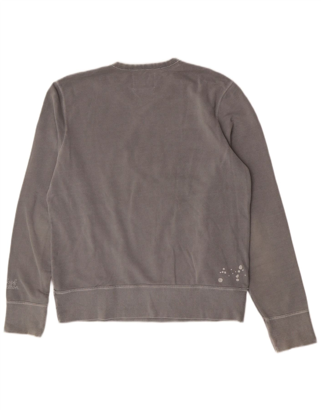 Zara Mens Graphic Sweatshirt Jumper Grand Gris Coton