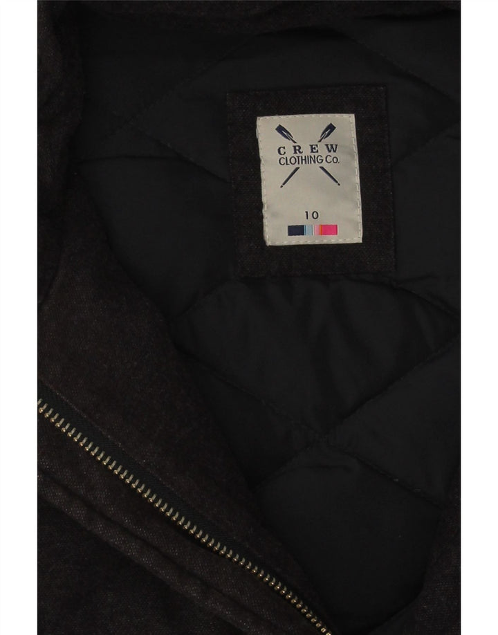 Crew Clothing Veste matelassée surdimensionnée pour femme UK 10 Petit coton noir