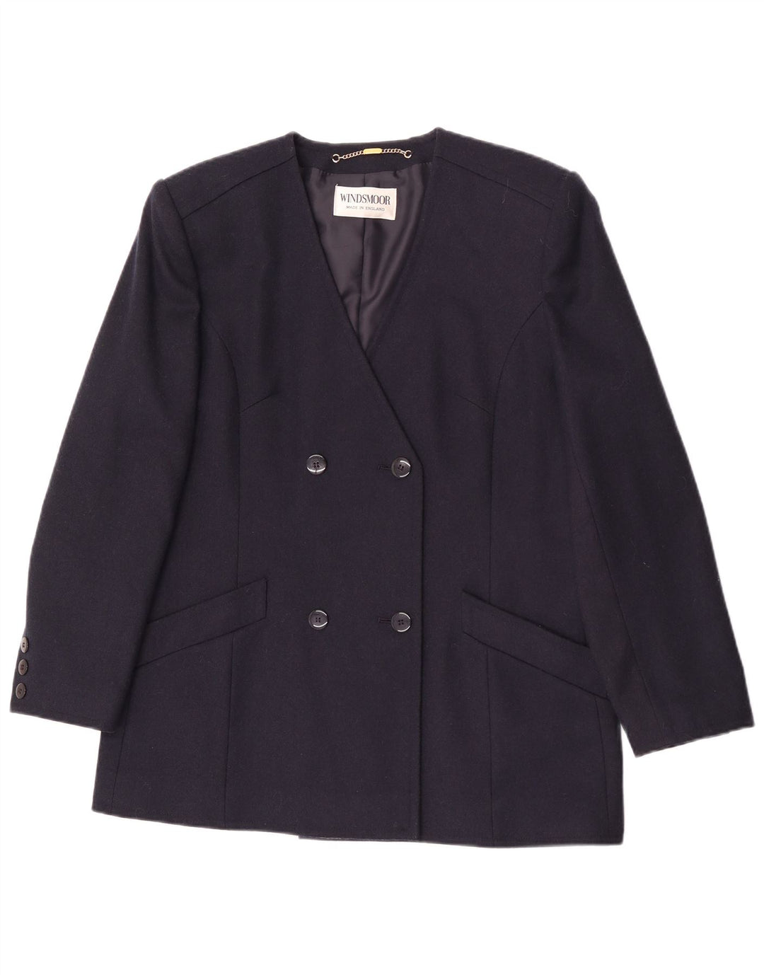 Windsmoor Veste blazer double boutonnage pour femme UK 16 Large Bleu marine
