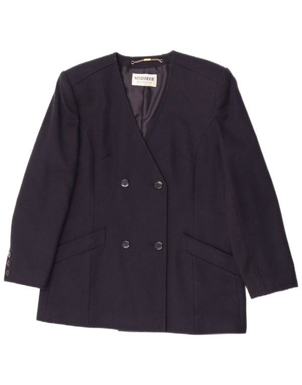 Windsmoor Veste blazer double boutonnage pour femme UK 16 Large Bleu marine