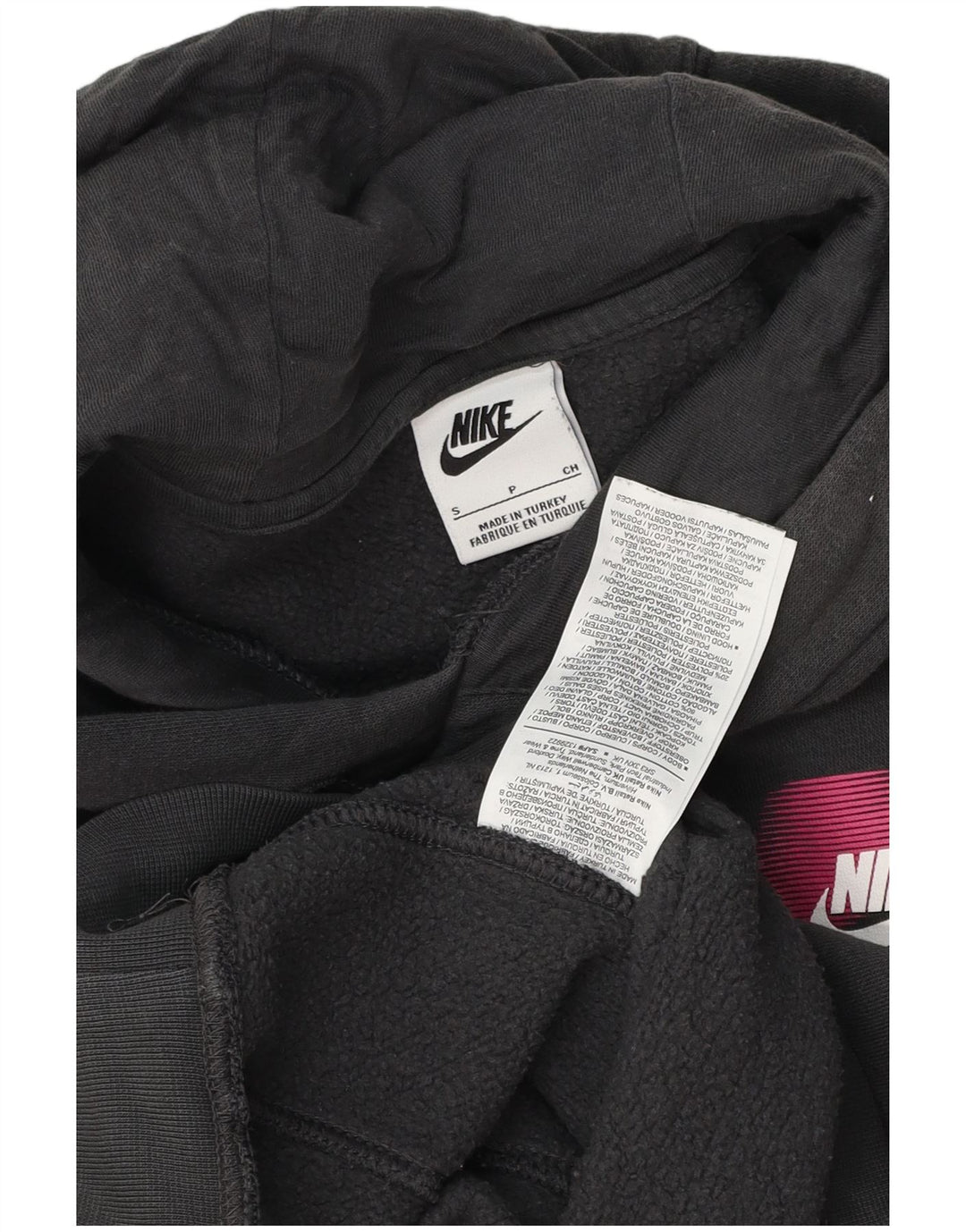 Nike Pull à capuche graphique pour homme Petit coton gris
