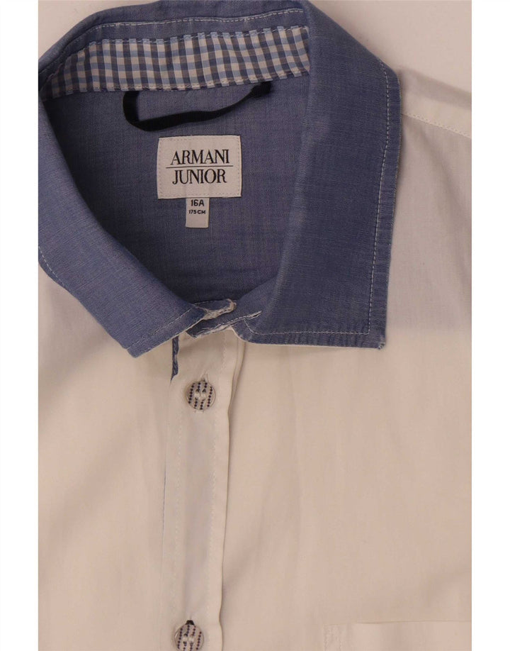 Armani Junior Chemise Garçon 15-16 ans Blanc