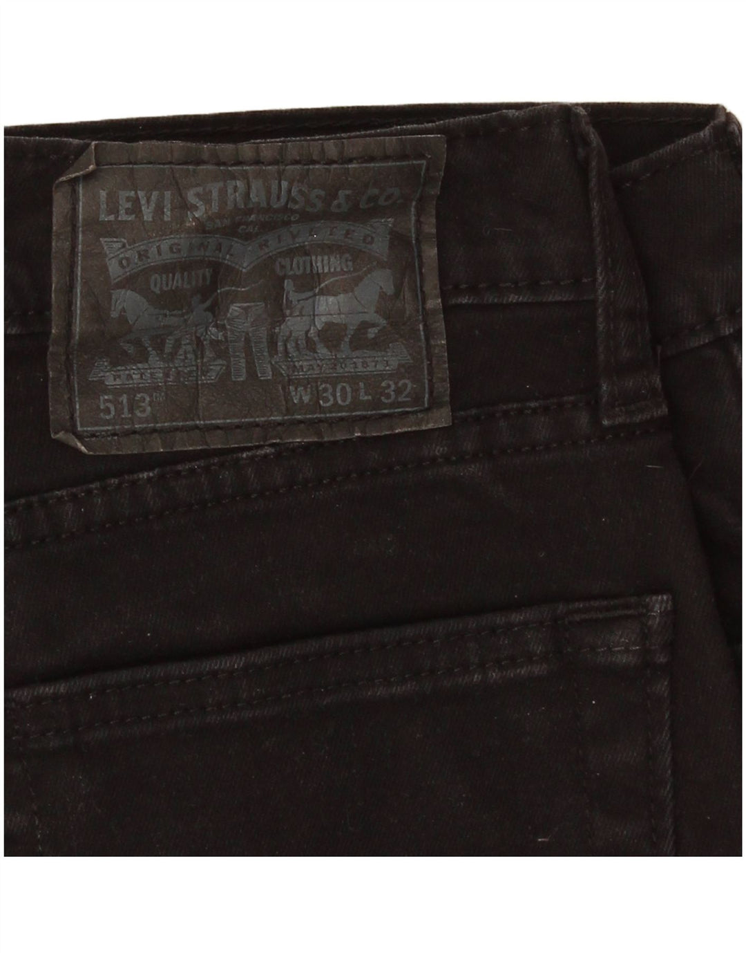 Levi's Jean Slim Droit 513 Homme W30 L32 Noir Coton