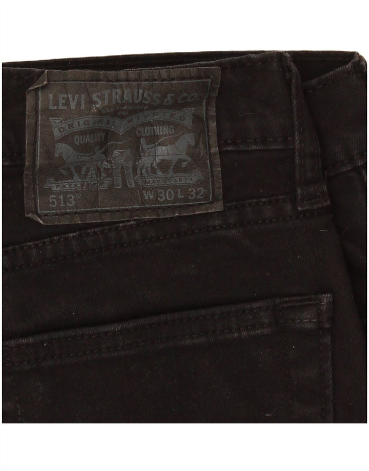 Levi's Jean Slim Droit 513 Homme W30 L32 Noir Coton