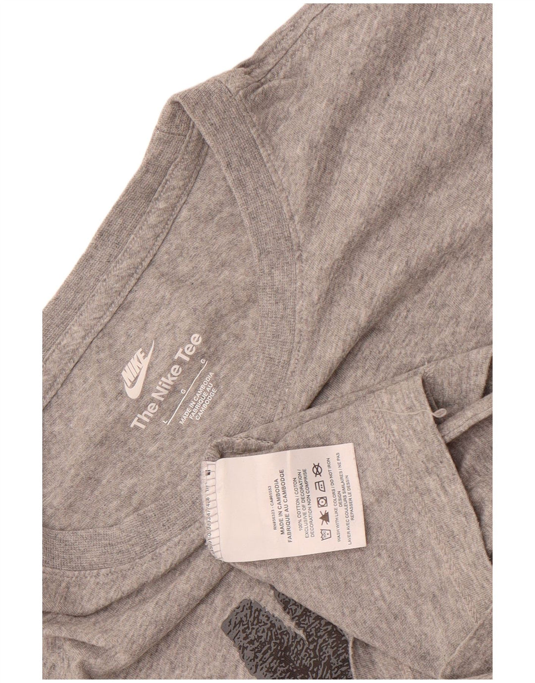 Nike T-shirt graphique pour homme en coton moucheté Gris Taille L