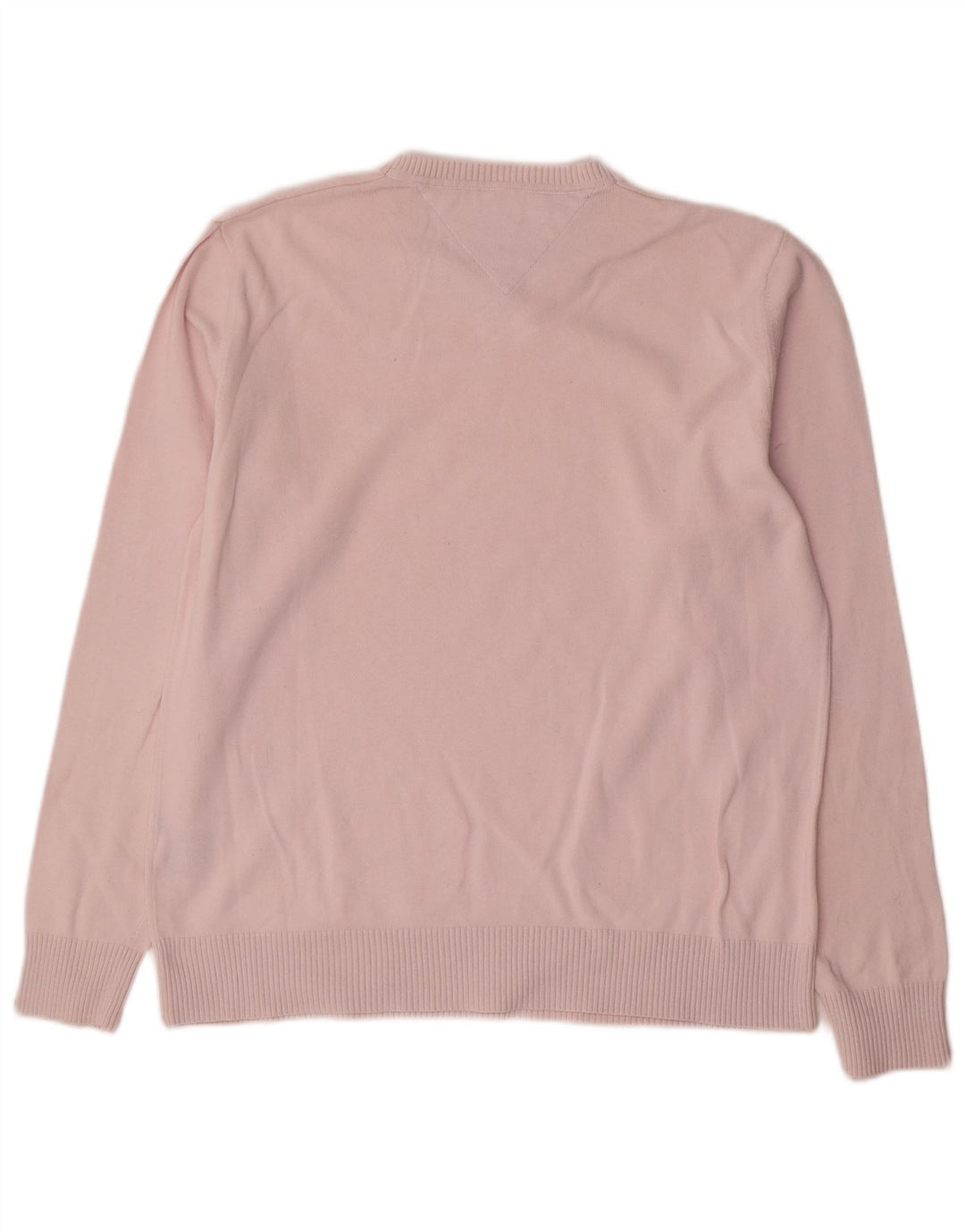 Tommy Hilfiger Pull Col V Homme Rose Moyen Coton