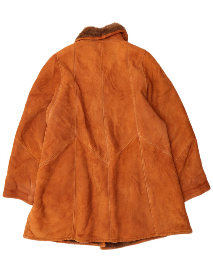 Manteau en peau de mouton femme vintage IT 44 Beige moyen Shearling classique