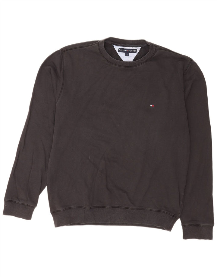 Tommy Hilfiger Sweat-shirt pour homme en coton noir moyen
