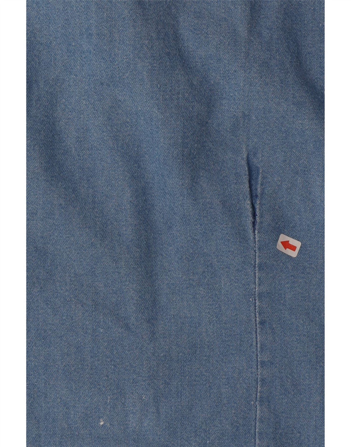 Chemise en denim femme vintage UK 14 Grand Bleu