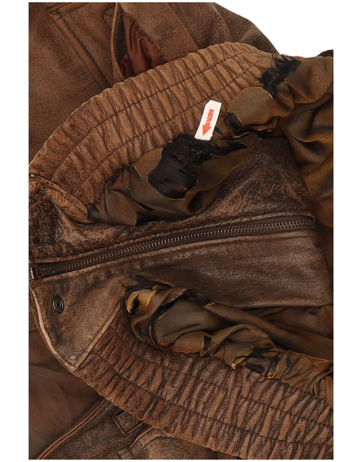 Mark Astor Gilet en cuir pour homme IT 48 Marron moyen