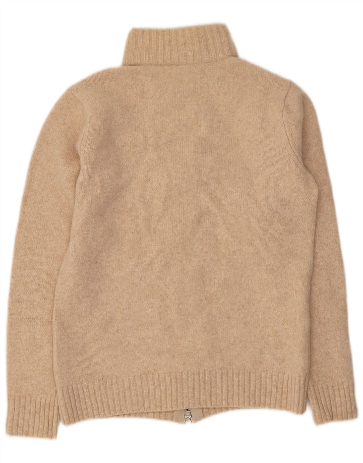 Armani Womens Cardigan Sweater UK 12 Laine Vierge Beige Moyen