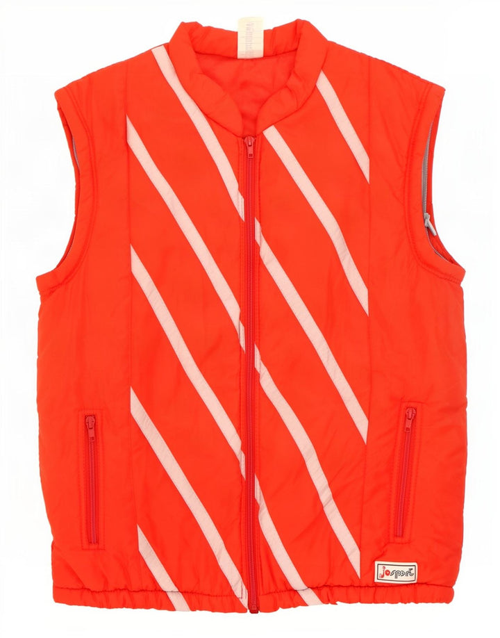 gilet rembourré femme vintage IT 42 Polyamide rayé rouge moyen