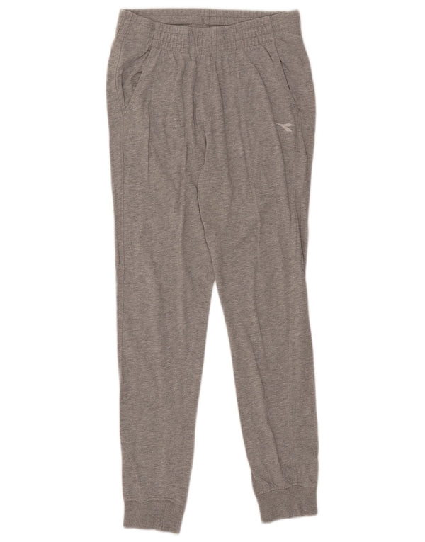 Diadora Pantalon de survêtement pour femme Joggers UK 10 Small Gris Coton