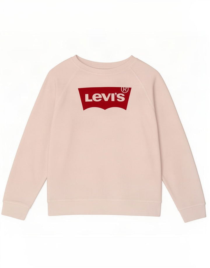 Levi's Sweat-Shirt Graphique Femme UK 14 Coton Blanc Moyen