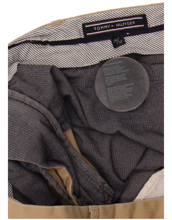 TOMMY HILFIGER Pantalon Chino Droit Homme W38 L32 Beige Coton