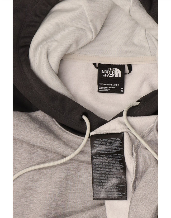 THE NORTH FACE Pull à capuche court pour femme UK 12 Gris moyen Colourblock