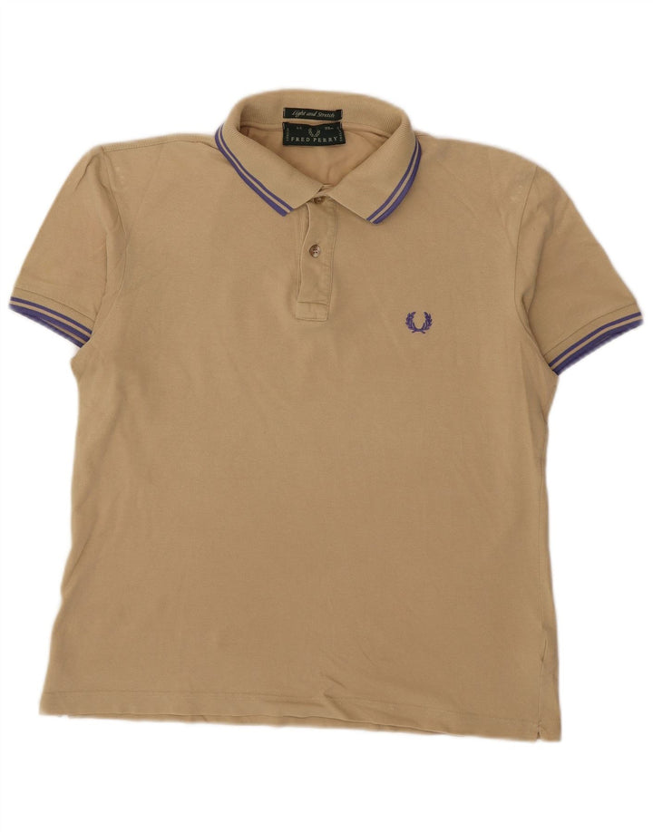 Fred Perry Polo Léger et Stretch Homme Coton Beige Moyen