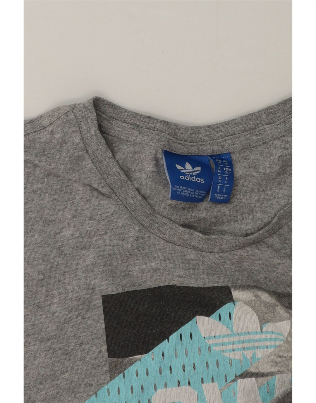 Adidas T-shirt graphique pour homme Petit gris moucheté