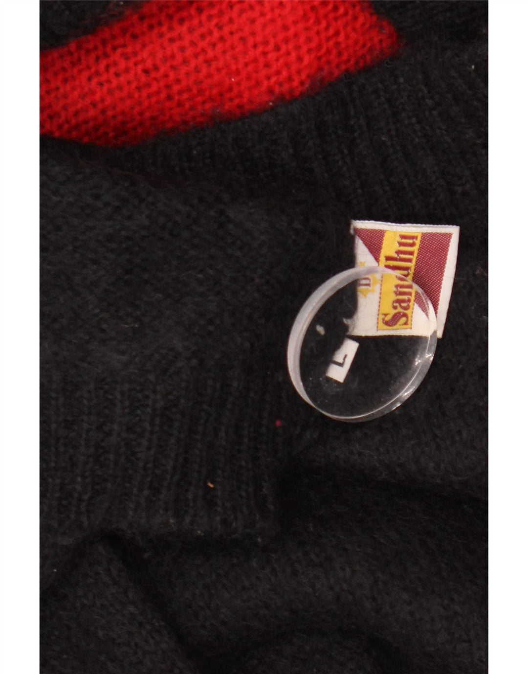 Sandhu Pull col roulé pour homme Large Rouge Colourblock